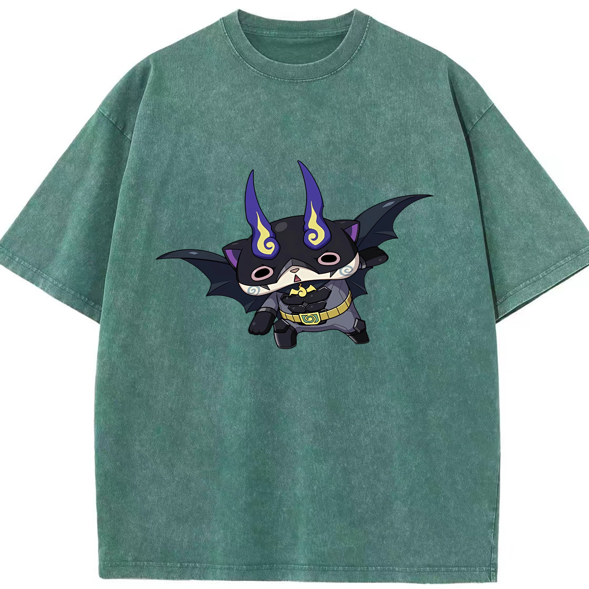 （画像用） 妖怪ウォッチ Yo-kai Watch 綿100% ヴィンテージ風 半袖Tシャツ（フロントプリント）